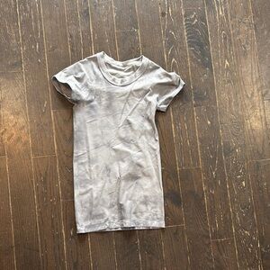 Light Gray Short Sleeve Fitted Tee